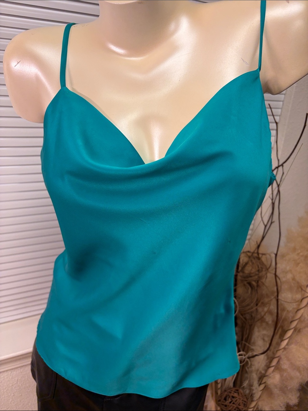 Satin Cowl Neck Camisole Tank - Women - Picture 2 of 3
